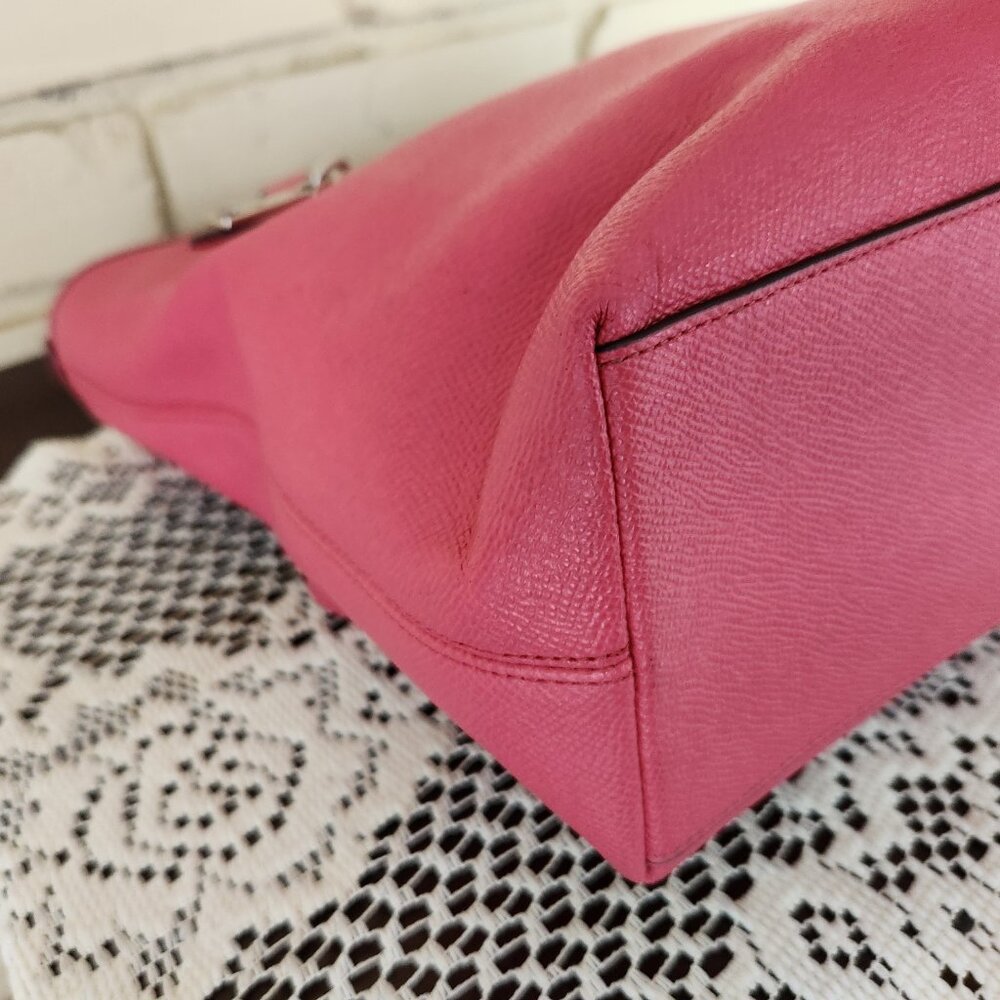 Coach Gallery Pink Leather Shoulder Bag Tote Purse - Picture 12 of 16